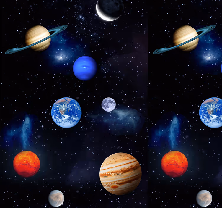 Kosmos rymdplaneter tapet stjärnor - Tenstickers