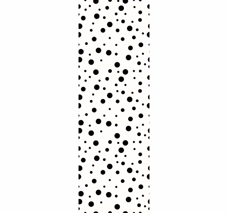 Tapet cirklar, prickar och polka dots svarta mönster - Tenstickers