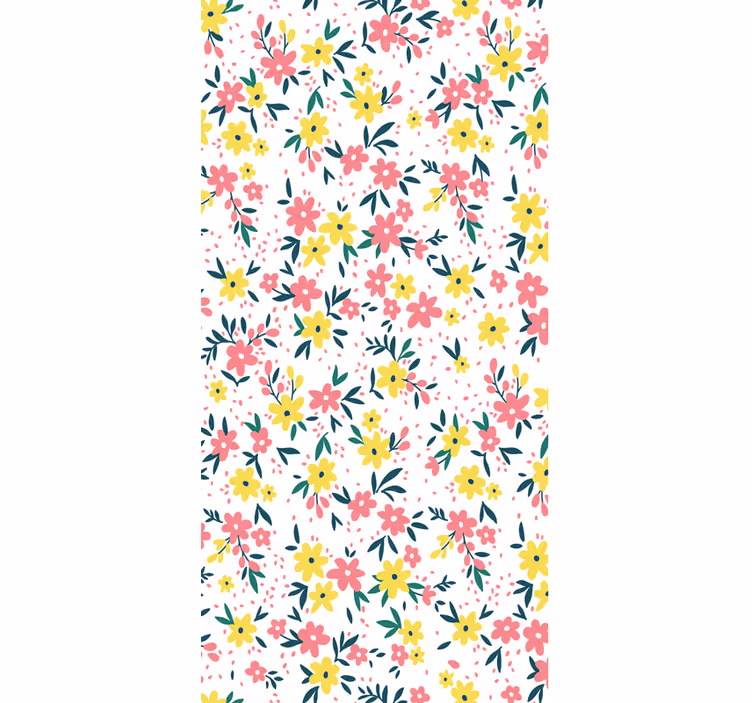 Färgglada snygga mönster Tapet blommor - Tenstickers
