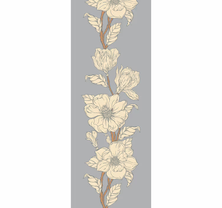 Eleganta blomränder Tapet blommig - Tenstickers