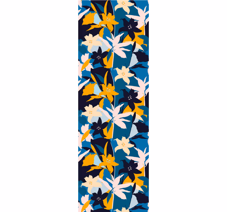 Abstrakt färgglada mönster Tapet blommor - Tenstickers