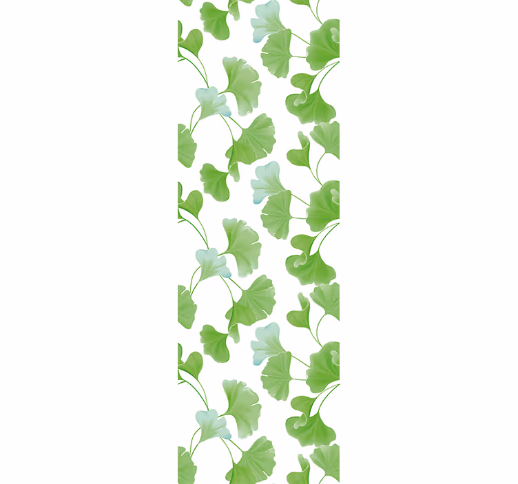Frodiga gröna blad Tapet blommor - Tenstickers