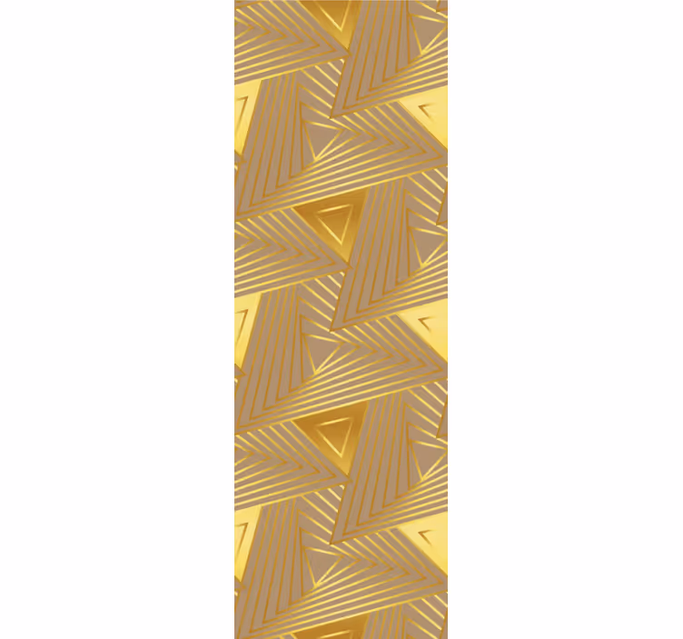 Gyllene mönster motiv Tapet trianglar - Tenstickers