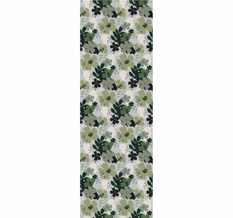 Frodigt grönt motiv Tapet blommor - Tenstickers