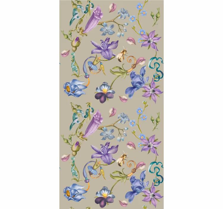 Blommig fantasidesign Tapet blommor - Tenstickers