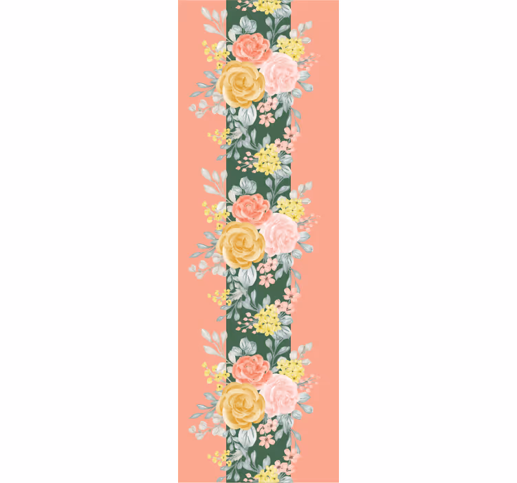 Rosor och grönska Tapet blommor - Tenstickers