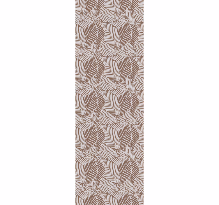 Brun elegant design Tapet blommor - Tenstickers