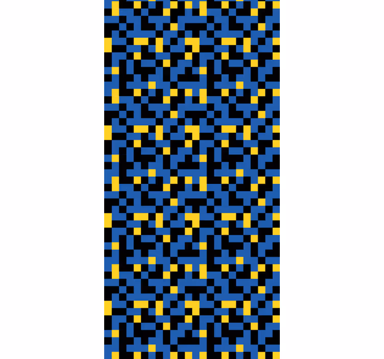 Pixlade färgblock tapet geometriska former - Tenstickers