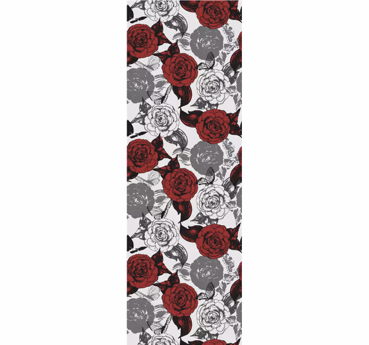 Rött blomsterarrangemang Tapet blommor - Tenstickers