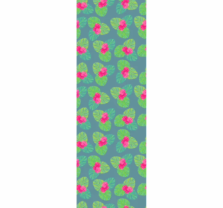 Exotiska blommande blad Tapet blommor - Tenstickers