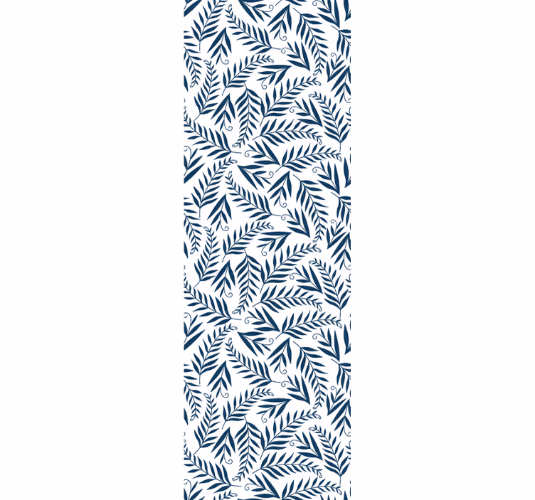 Grått botaniskt motiv Tapet blad - Tenstickers