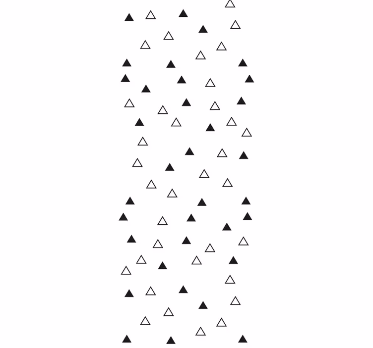 Skandinaviskt svartvitt mönster Tapet trianglar - Tenstickers