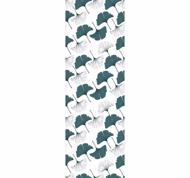 Ginkgo grått arrangemang Tapet blad - Tenstickers