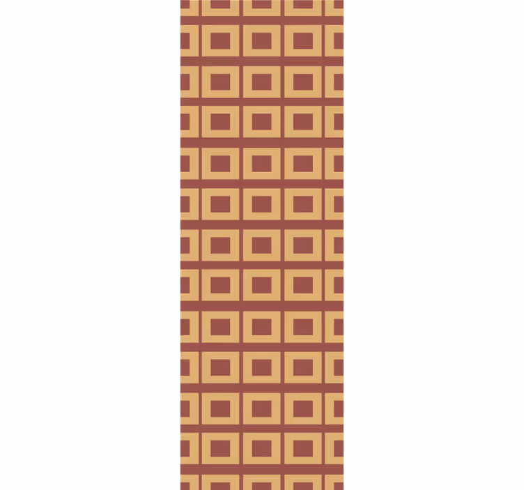 Retro geometriska block Tapet fyrkanter - Tenstickers