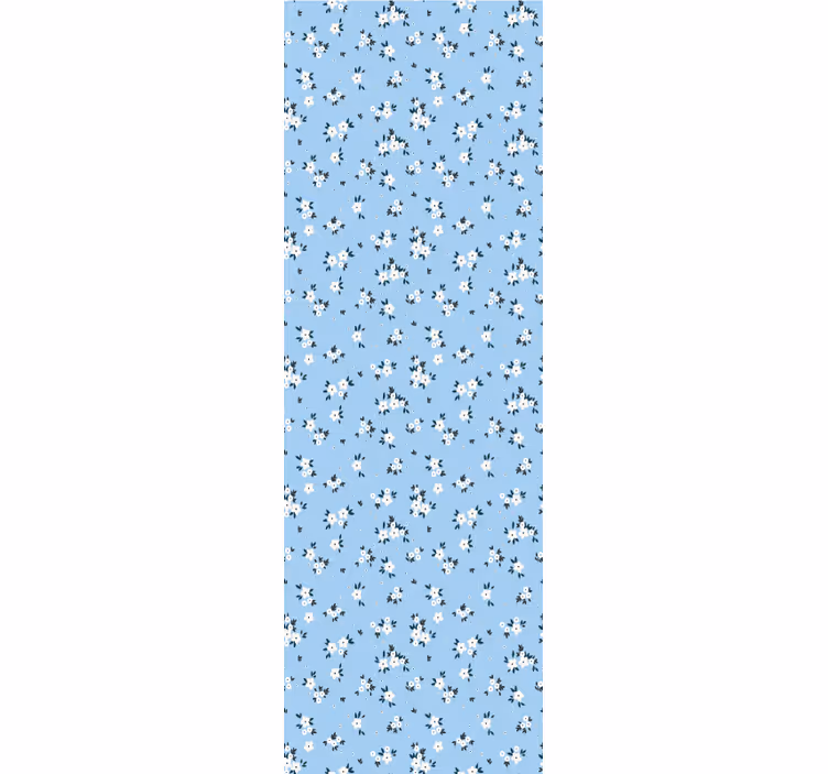 Blå blommig bakgrund Tapet blommor - Tenstickers