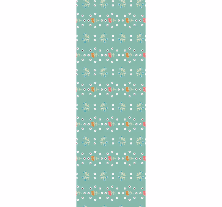 Söta blommiga accenter Tapet blommor - Tenstickers