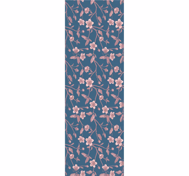 Rosa gren blommar Tapet blommor - Tenstickers
