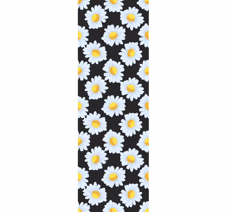 Svart tusensköna blommar Tapet blommor - Tenstickers