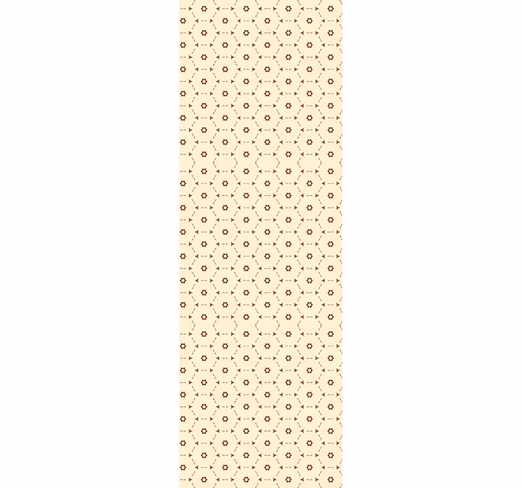 Geometriska blomaccenter Tapet blommig - Tenstickers
