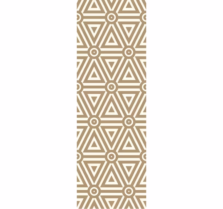 Triangulärt beige arrangemang tapet geometriska former - Tenstickers