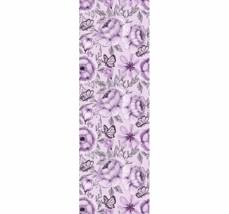 Blommig fjärilarrangemang Tapet blommor - Tenstickers