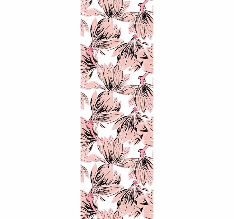 Eleganta rosa blommor Tapet blommig - Tenstickers