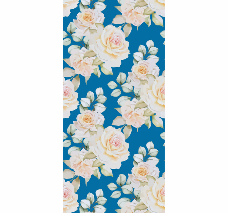 Eleganta blommiga rosor Tapet blommig - Tenstickers