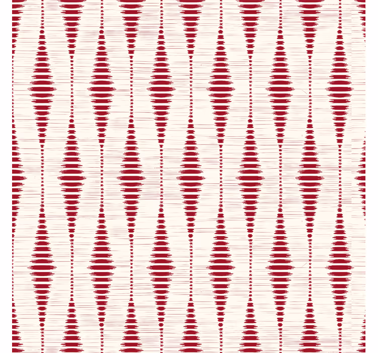 Röd rabaul ikat geometriska tapeter - Tenstickers