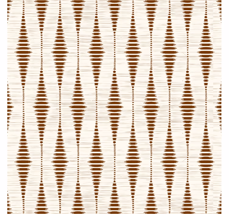 Chokladbrun rabaul ikat geometriska tapeter - Tenstickers