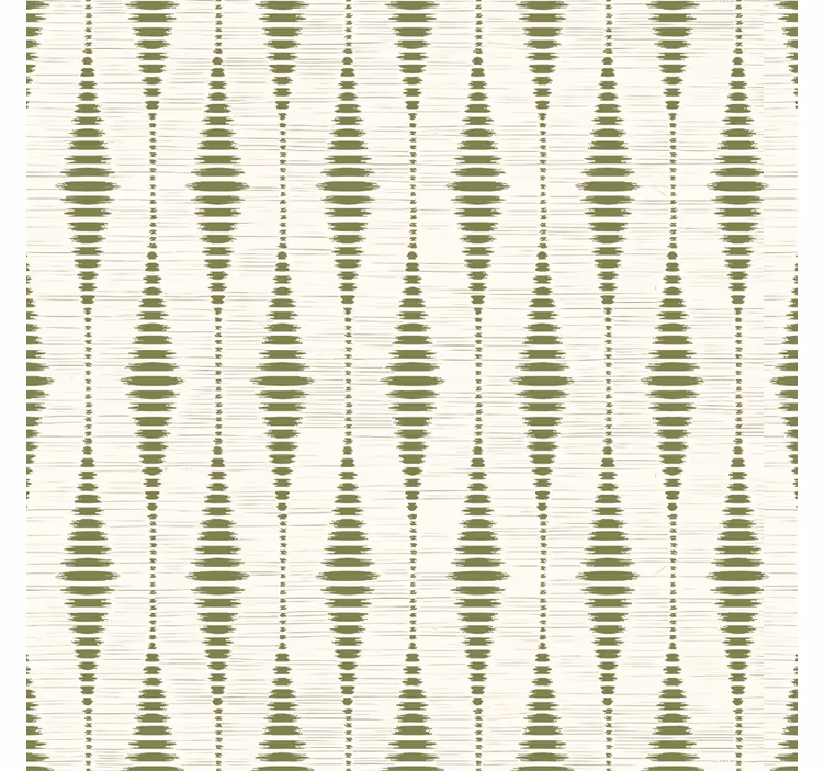 Mossgrön rabaul ikat geometriska tapeter - Tenstickers