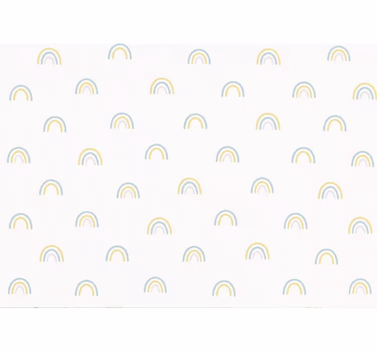 Spridda pastellfärgade regnbågar barn tapet - Tenstickers