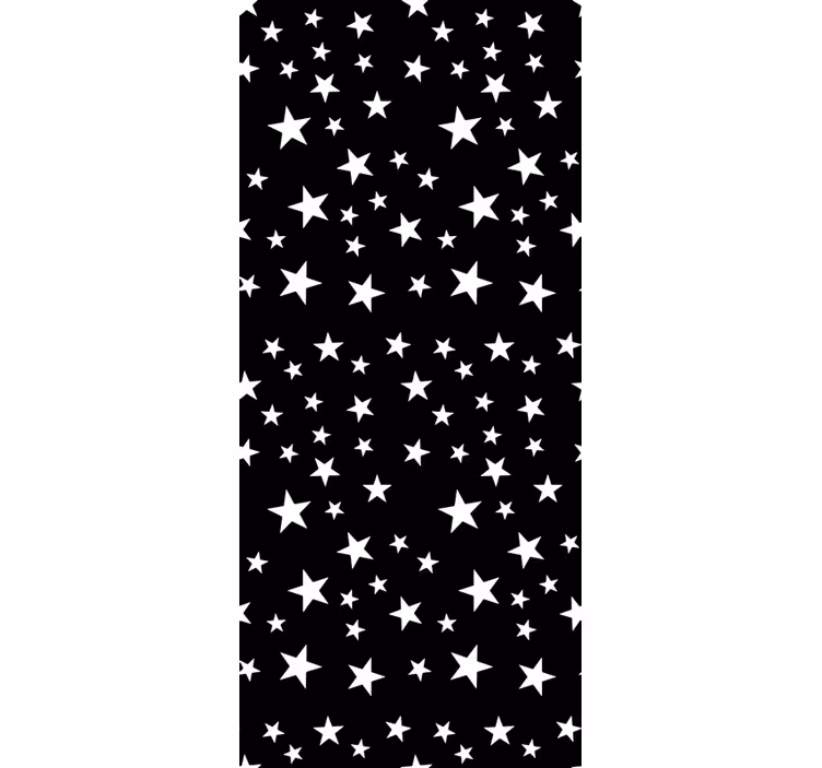 Tapet stjärnor svart och vit elegans - Tenstickers