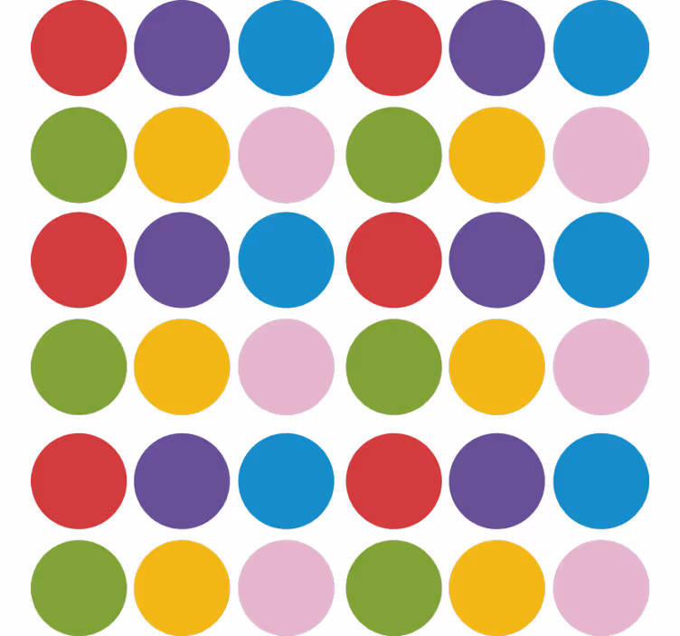 Tapet geometriska former enkla färgade cirklar - Tenstickers
