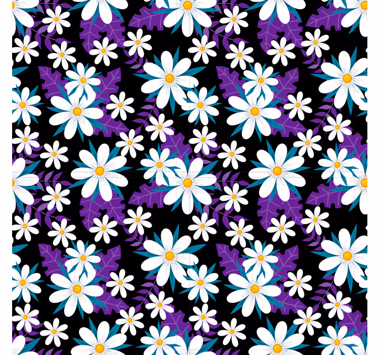 Tapet natur färgglad blommig utsmyckning - Tenstickers