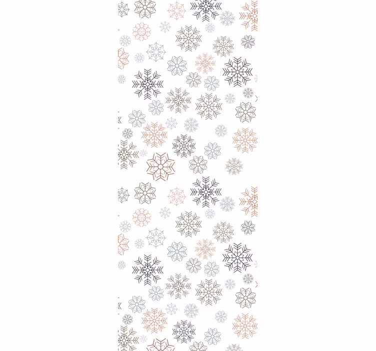 Tapet jul beige snöflingor mönster - Tenstickers