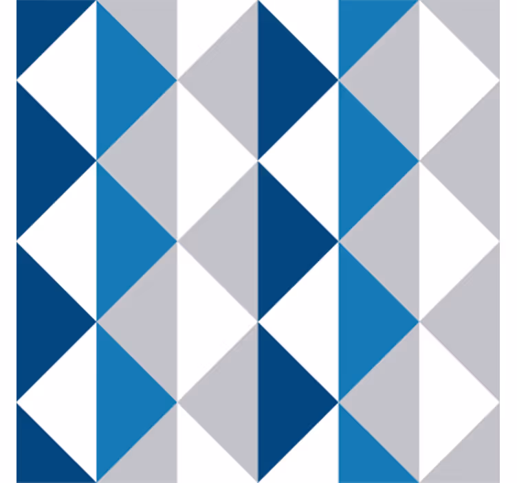 Tapet trianglar klassiskt blått mönster - Tenstickers