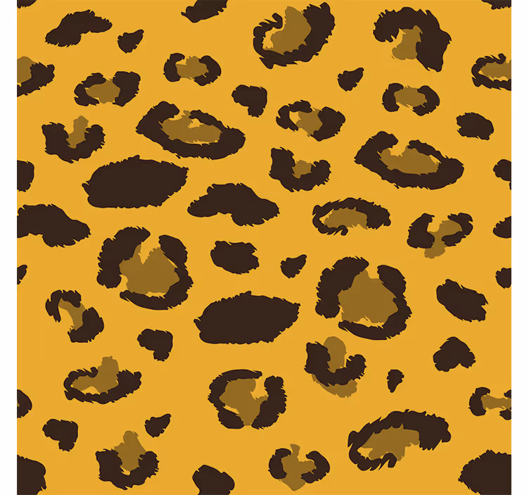 Fondtapet vardagsrum leopardmönster - Tenstickers