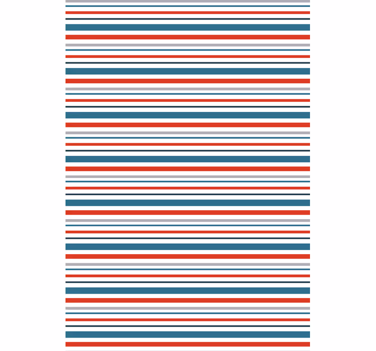 Tapet prydnadsföremål i marin retro randig design - Tenstickers