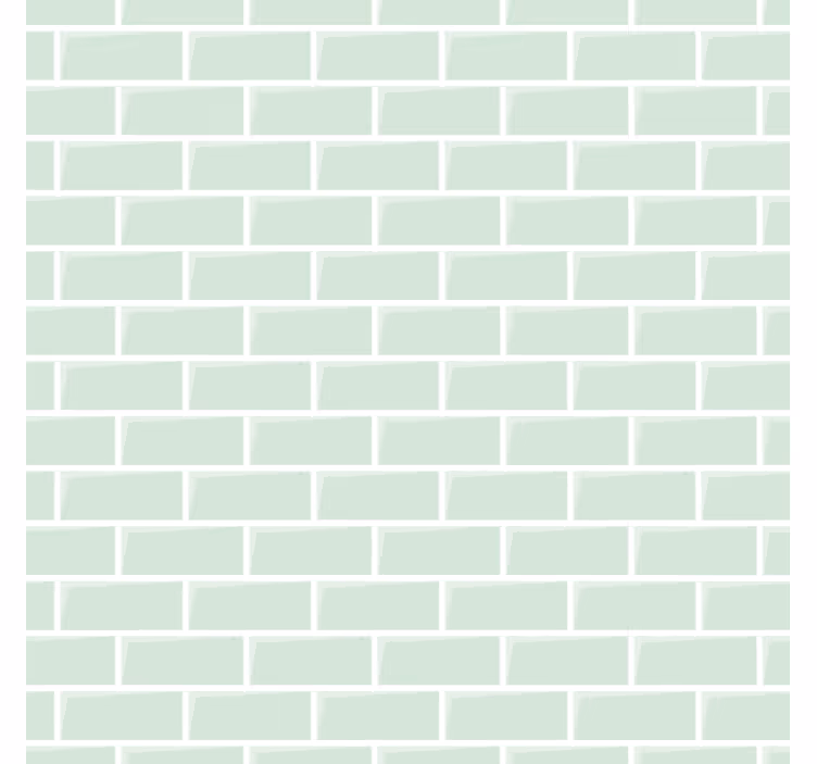 Tapet tegelstenar grön elegant mönster - Tenstickers