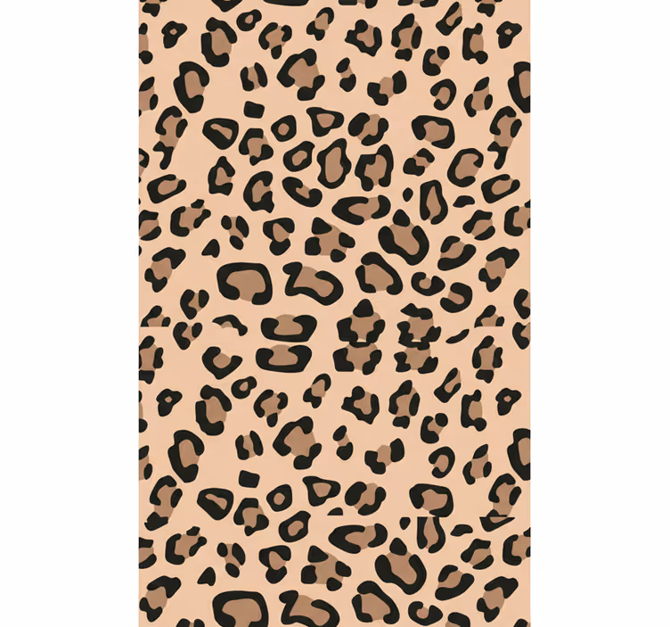 Fondtapet vardagsrum modern leopardmönster - Tenstickers