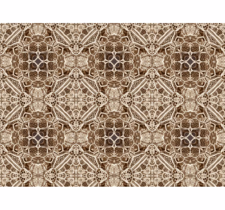 Fondtapet vardagsrum ornate lace kaleidoscope - Tenstickers