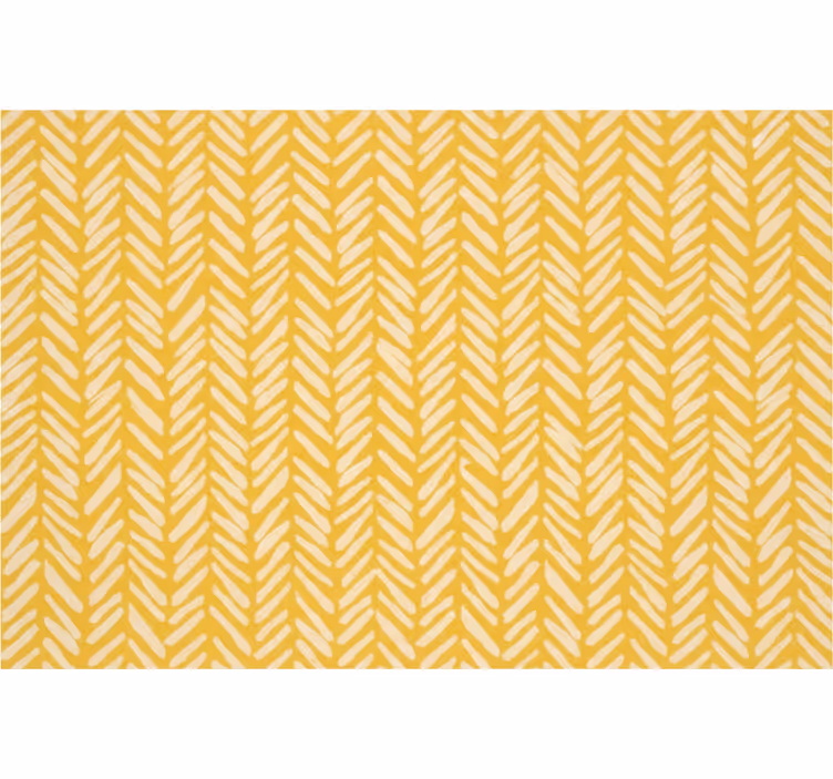 Fondtapet vardagsrum gul zigzag fiskben - Tenstickers