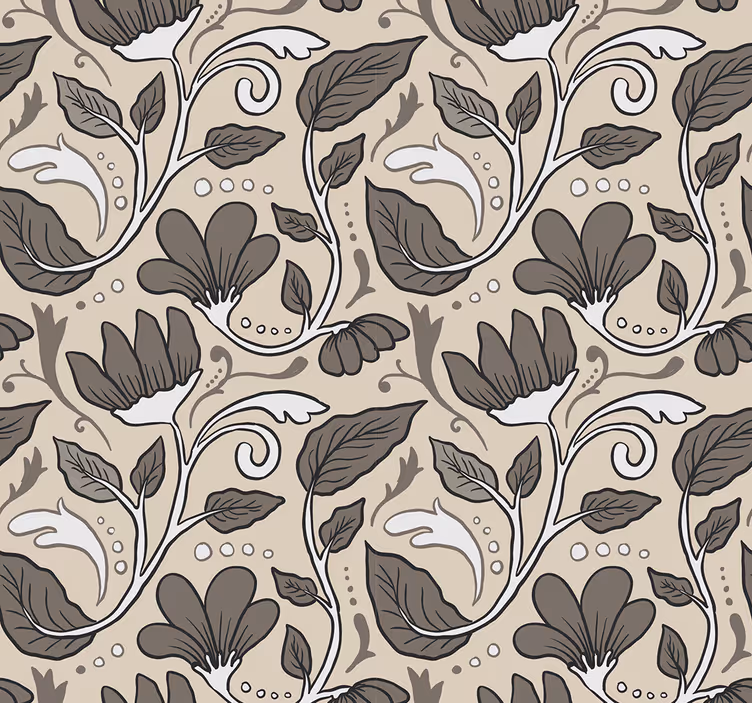 Vintage blommor tapet sovrum - Tenstickers