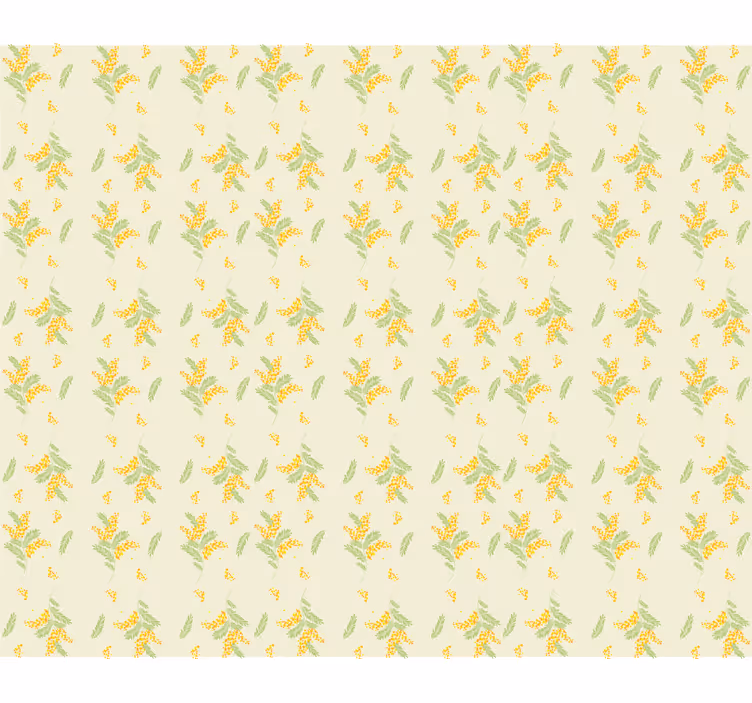 Mimosa mönster ljus tapet sovrum - Tenstickers