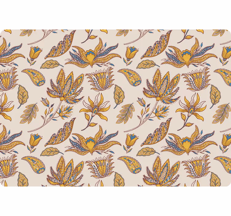 Tapet blommor paisley blommor set - Tenstickers
