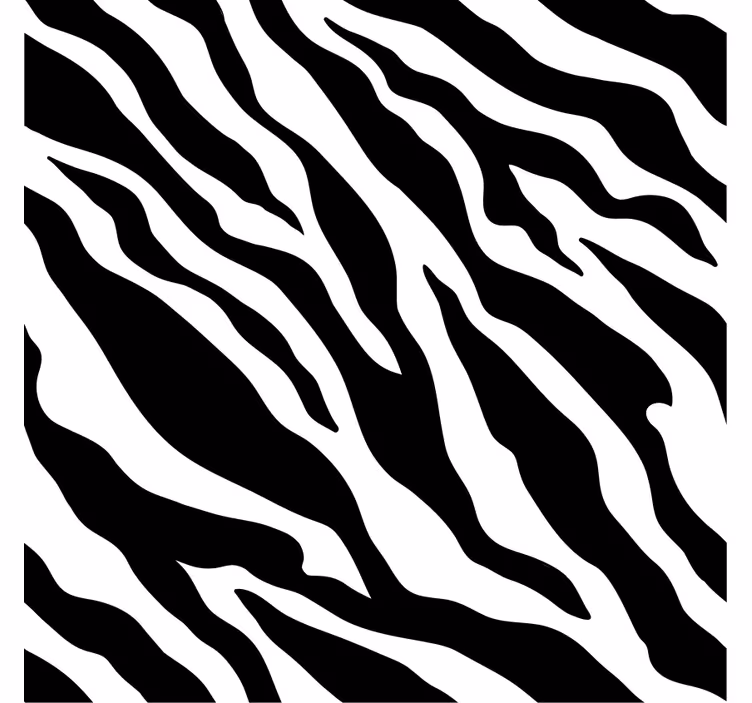 Tapet prydnadsföremål zebra randmönster - Tenstickers