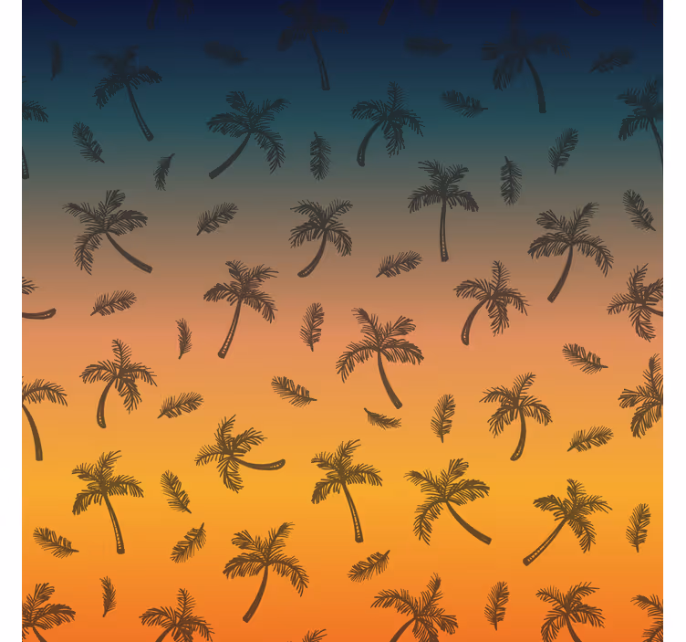 Tapet prydnadsföremål tropisk palmmotiv - Tenstickers