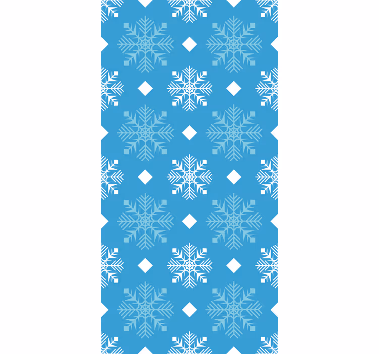Tapet sovrum snöflingor blå nyanser - Tenstickers
