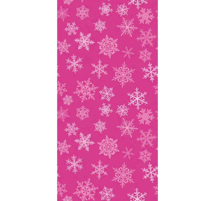 Tapet sovrum rosa snöflingor mönster - Tenstickers