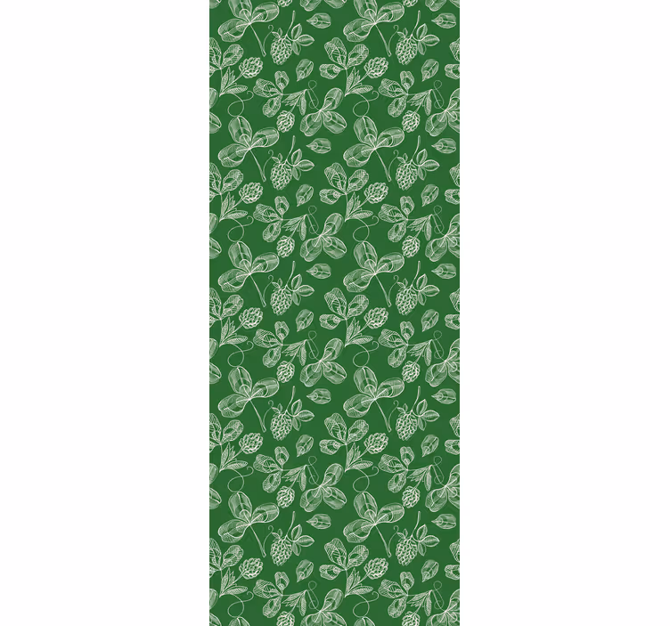 Tapet sovrum grön magnolia kvistmönster - Tenstickers